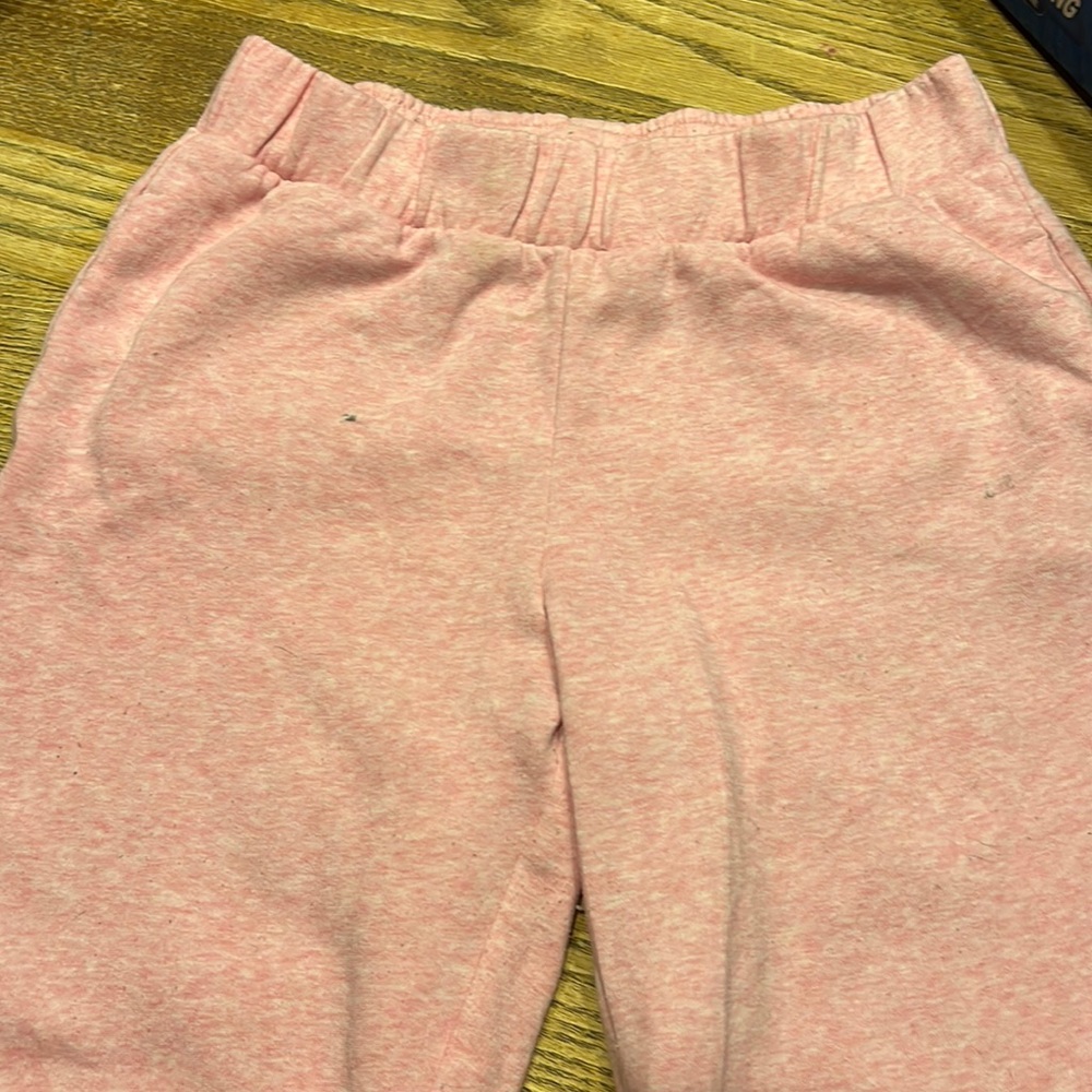 These are pink sweatpants. From Gymboree. Size 20-12 girls. Worn once and washed